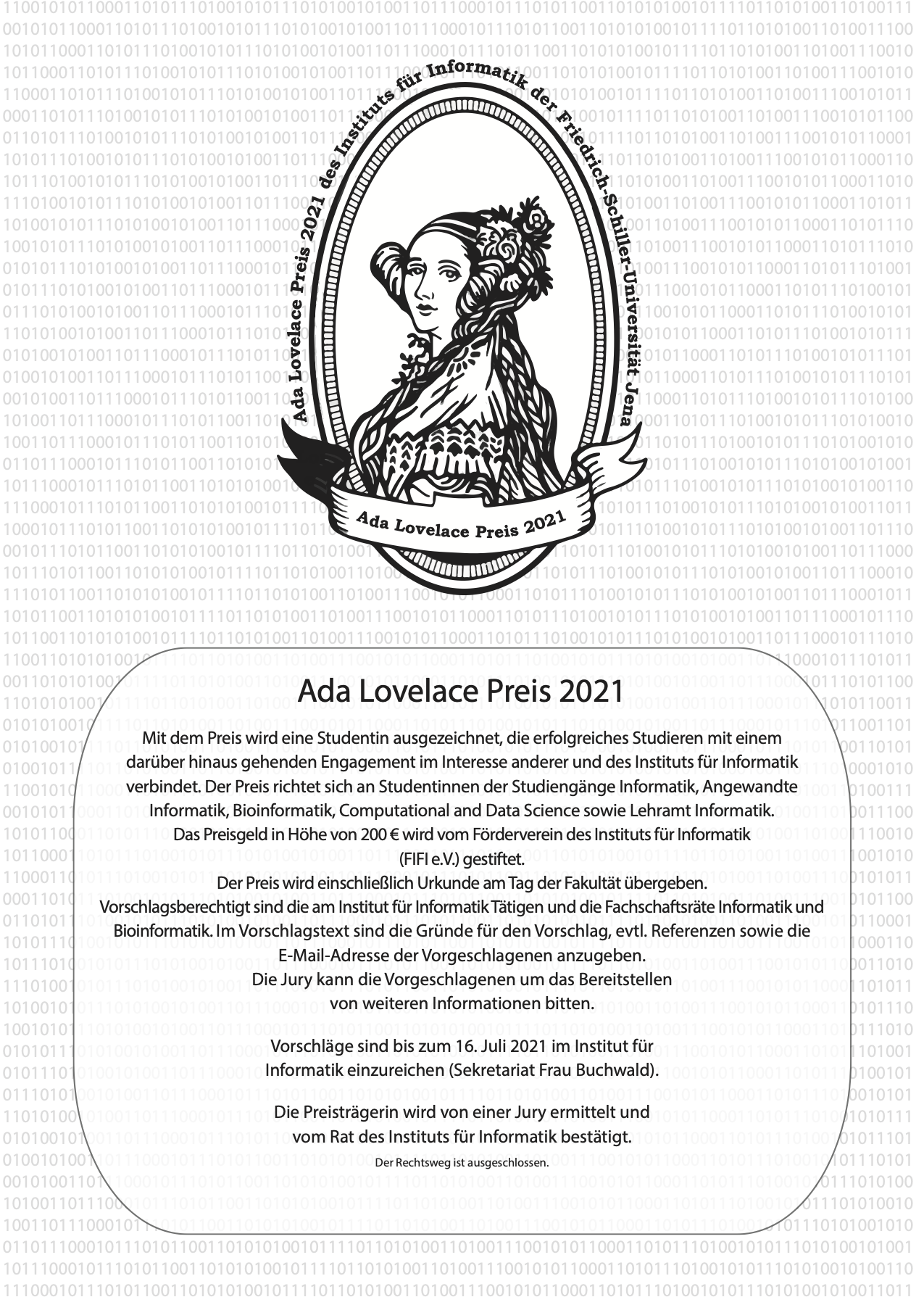 Ausschreibung Ada-Lovelace-Preis 2021
