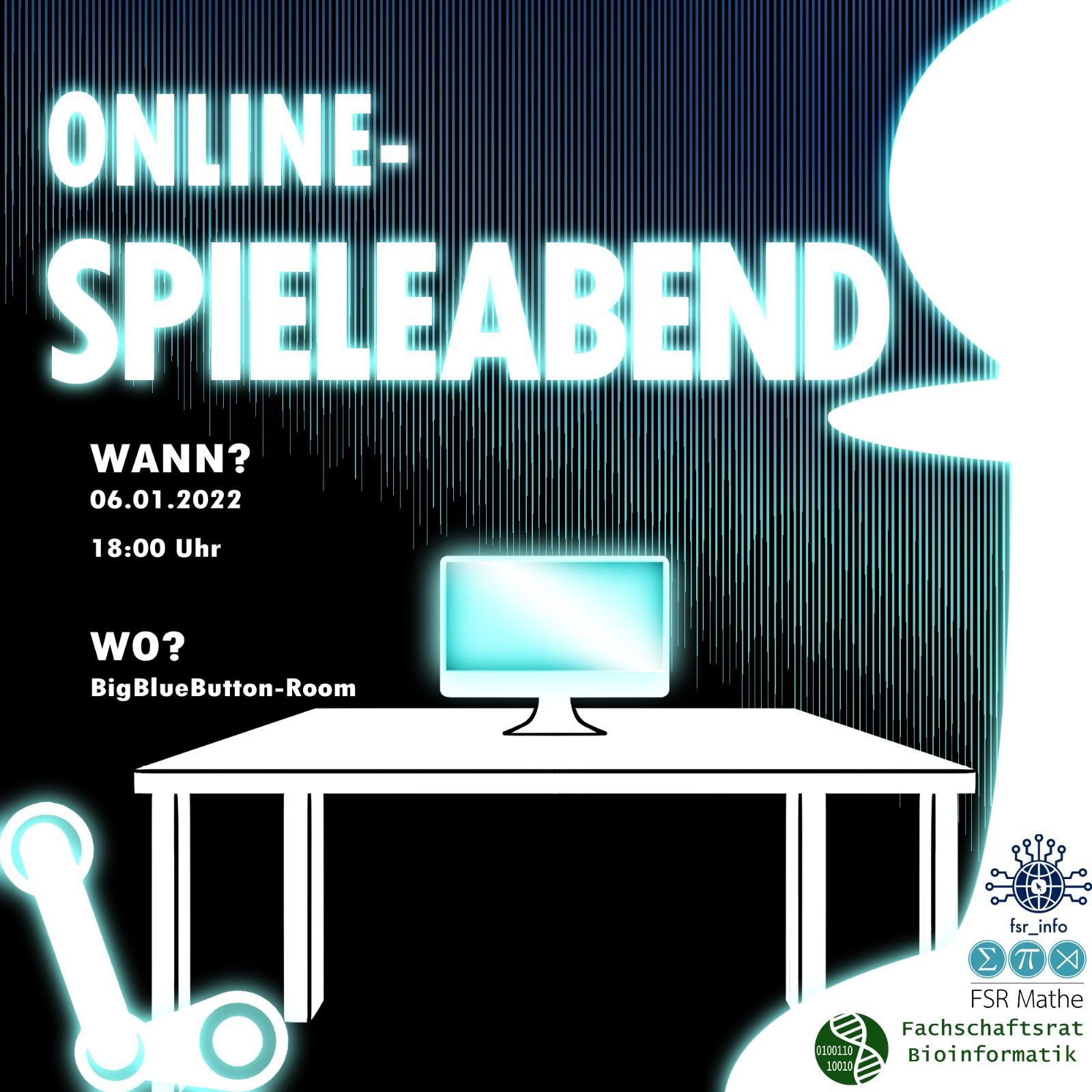 Poster Online-Spieleabend